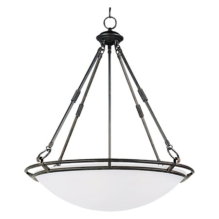 Maxim Five Light Bronze Marble Glass Up Pendant 2673MRBZ